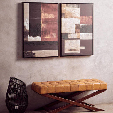 Astratto Set of 2 Geometric Abstract Canvas Wall Art Orsina