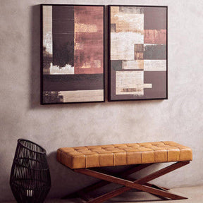 Astratto Set of 2 Geometric Abstract Canvas Wall Art Orsina