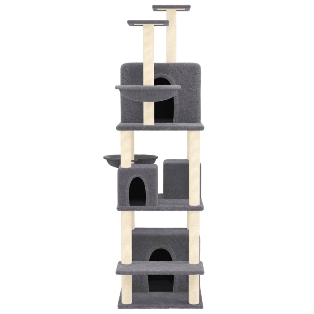 vidaXL Cat Tree with Sisal Scratching Posts Cream 180 cm vidaXL
