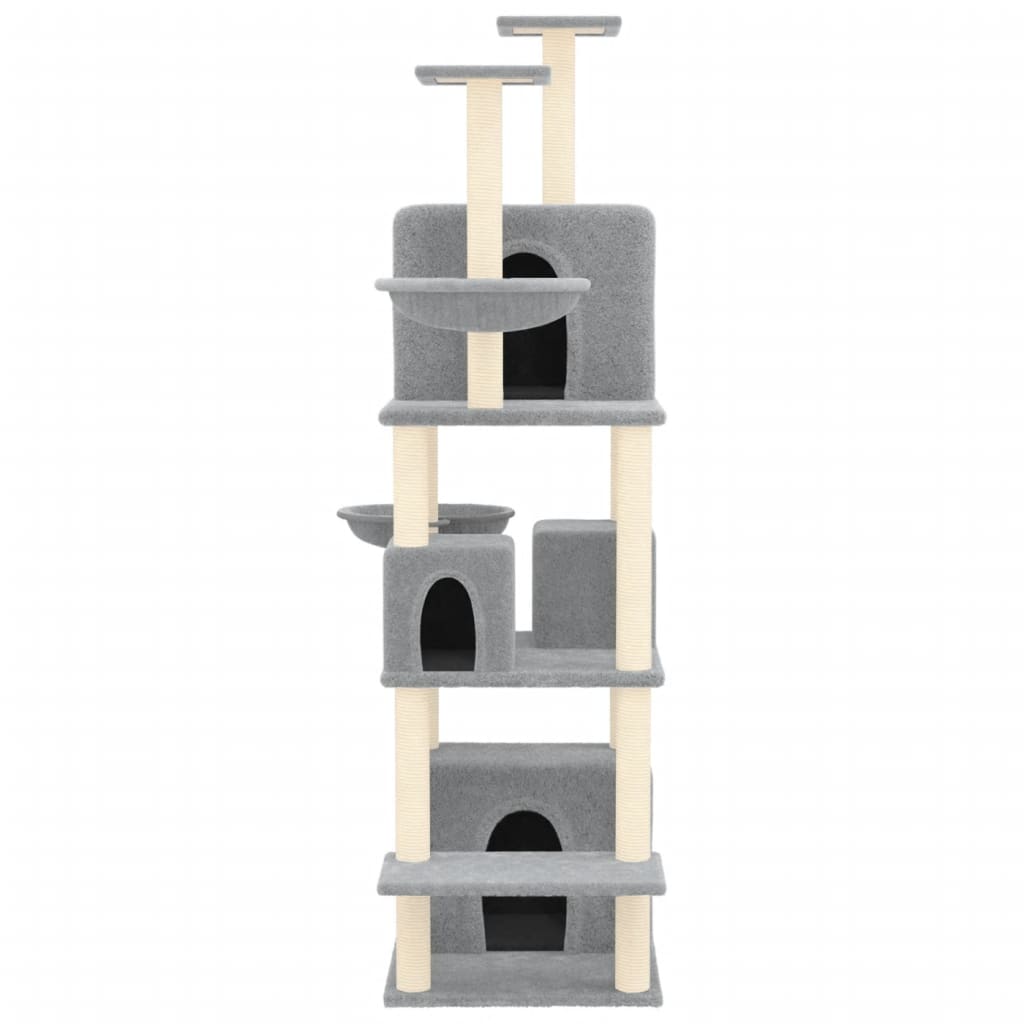 vidaXL Cat Tree with Sisal Scratching Posts Cream 180 cm vidaXL