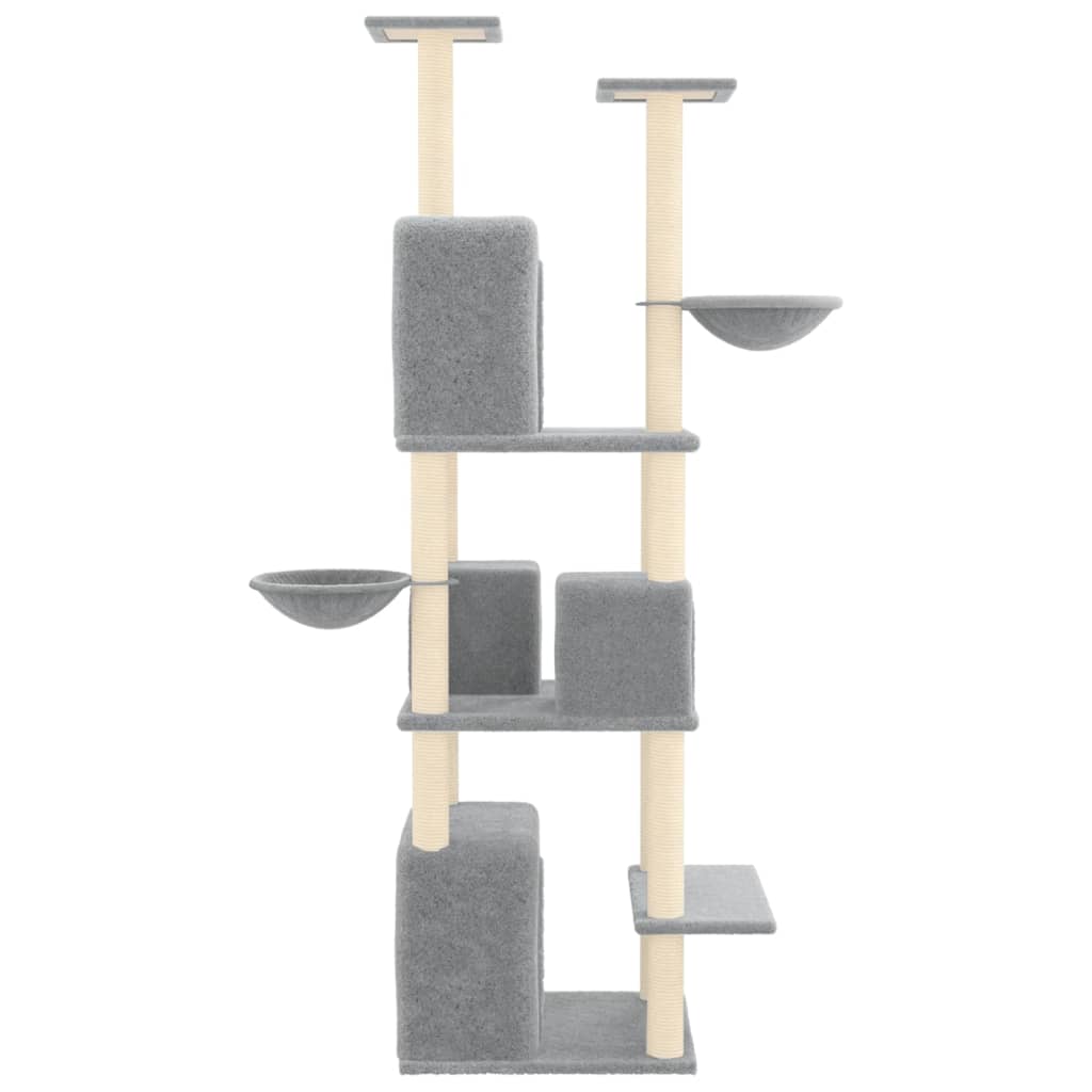 vidaXL Cat Tree with Sisal Scratching Posts Cream 180 cm vidaXL