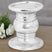 Silver Punch Faced Large Ceramic Candle Holder SILVER CERAMIC Shades 4 Seasons