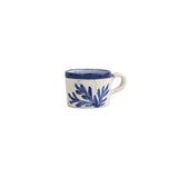 Selbrae House Ceramic Espresso Cup with Blue Floral Design and Rustic Finish