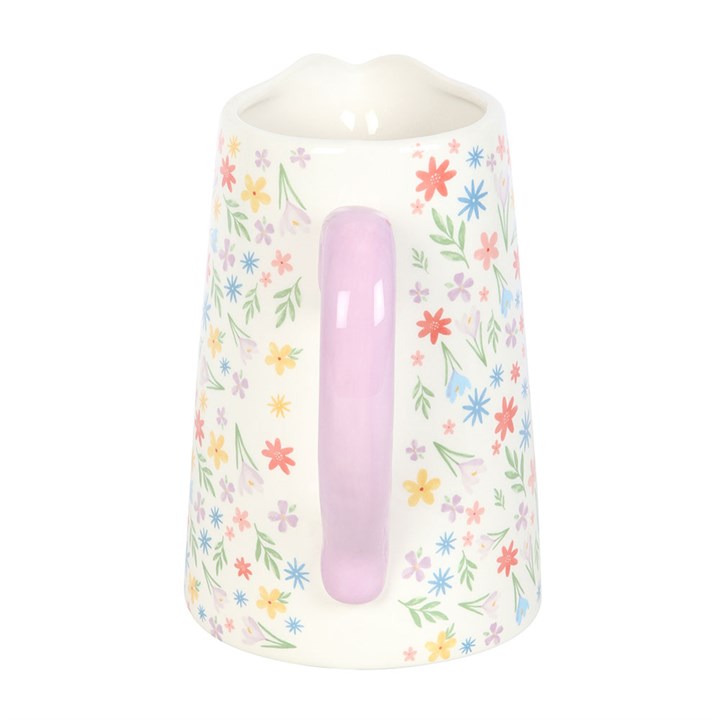 Spring Floral Print Ceramic Flower Jug N/A