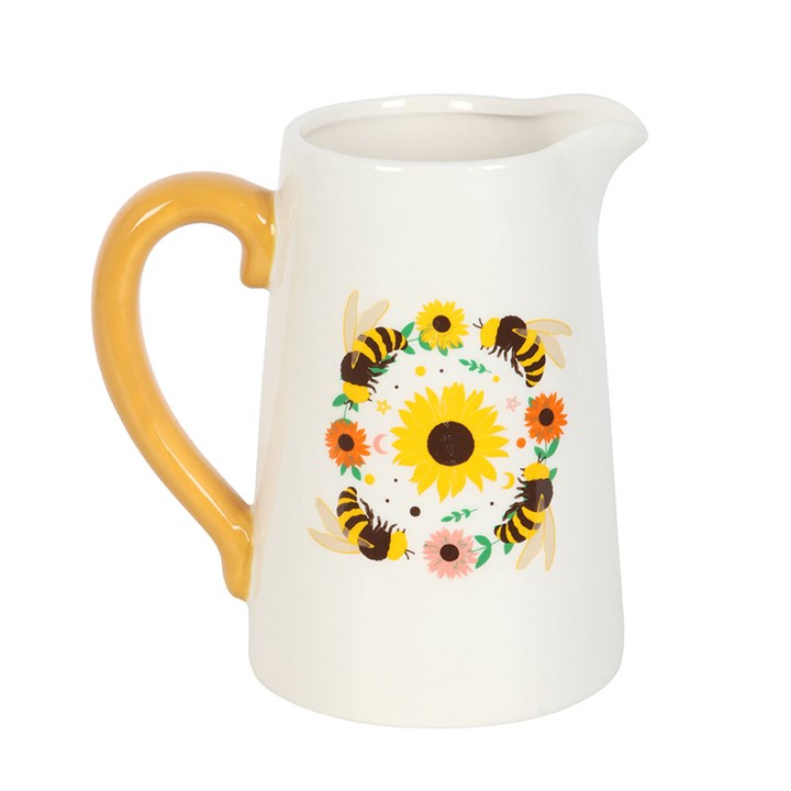 Summer Bee and Sunflower Ceramic Flower Jug N/A