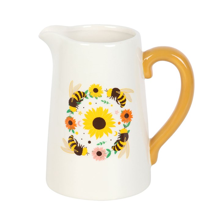 Summer Bee and Sunflower Ceramic Flower Jug N/A