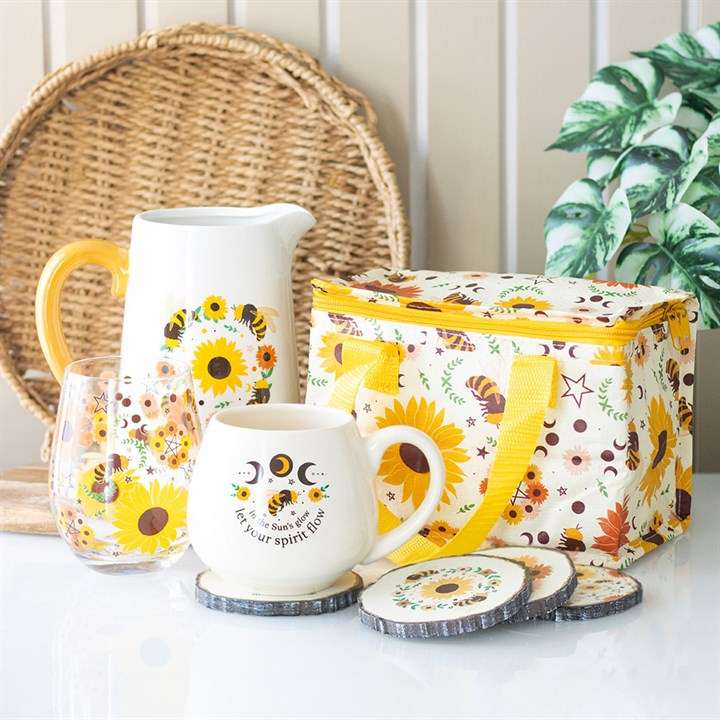 Summer Bee and Sunflower Ceramic Flower Jug N/A