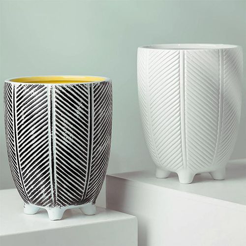 Artificial Plants Mini Desktop Ceramic Planters Leaf