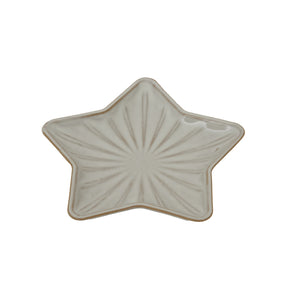 Ceramic Star Dish with a textured finish, perfect for Christmas room decorations