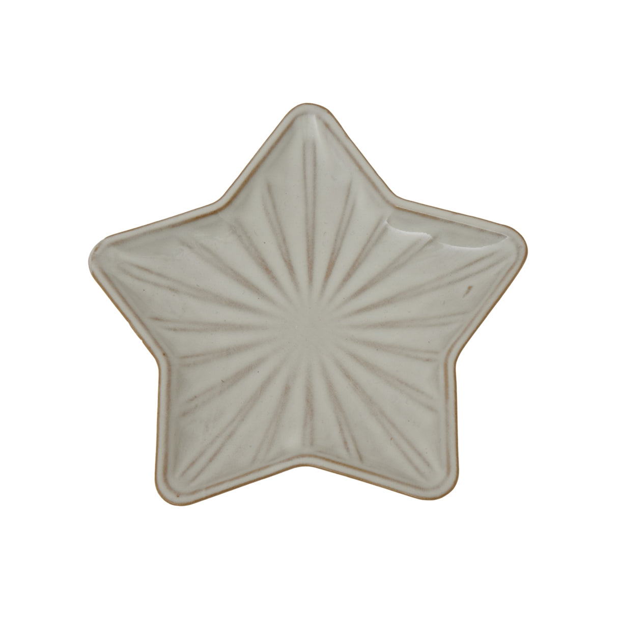 Ceramic Star Dish with a textured design, perfect for Christmas room decorations and festive table settings