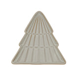 Elegant Ceramic Tree Dish in white, perfect for serving festive treats during Christmas