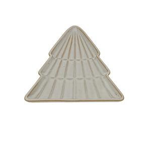 Shades 4 Seasons Ceramic Tree Dish in White for Festive Christmas Table Decorations