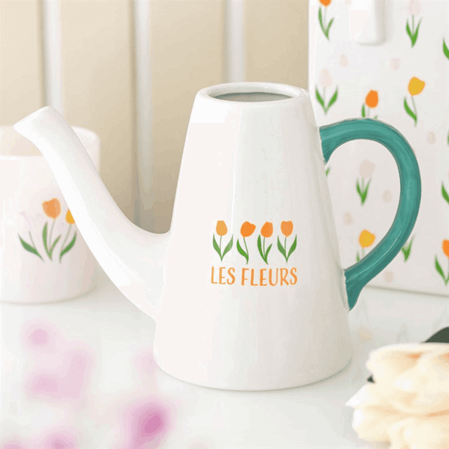 Les Fleurs Tulip Ceramic Watering Can N/A