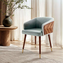 Nisu Home Stylish Chair with Elegant Upholstery and Wooden Accents for Modern Interiors