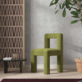 Nisu Home Stylish Green Chair with Modern Design for Contemporary Interiors