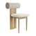 Nisu Home modern chair with a round backrest and wooden legs for stylish home decor