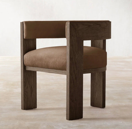 Stylish Nisu Home wooden chair with a cushioned seat and minimalist design for modern interiors