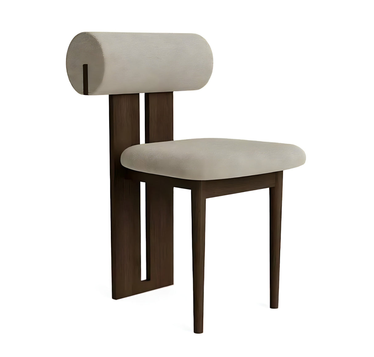 Nisu Home Modern Chair with Unique Backrest Design and Comfortable Fabric Upholstery