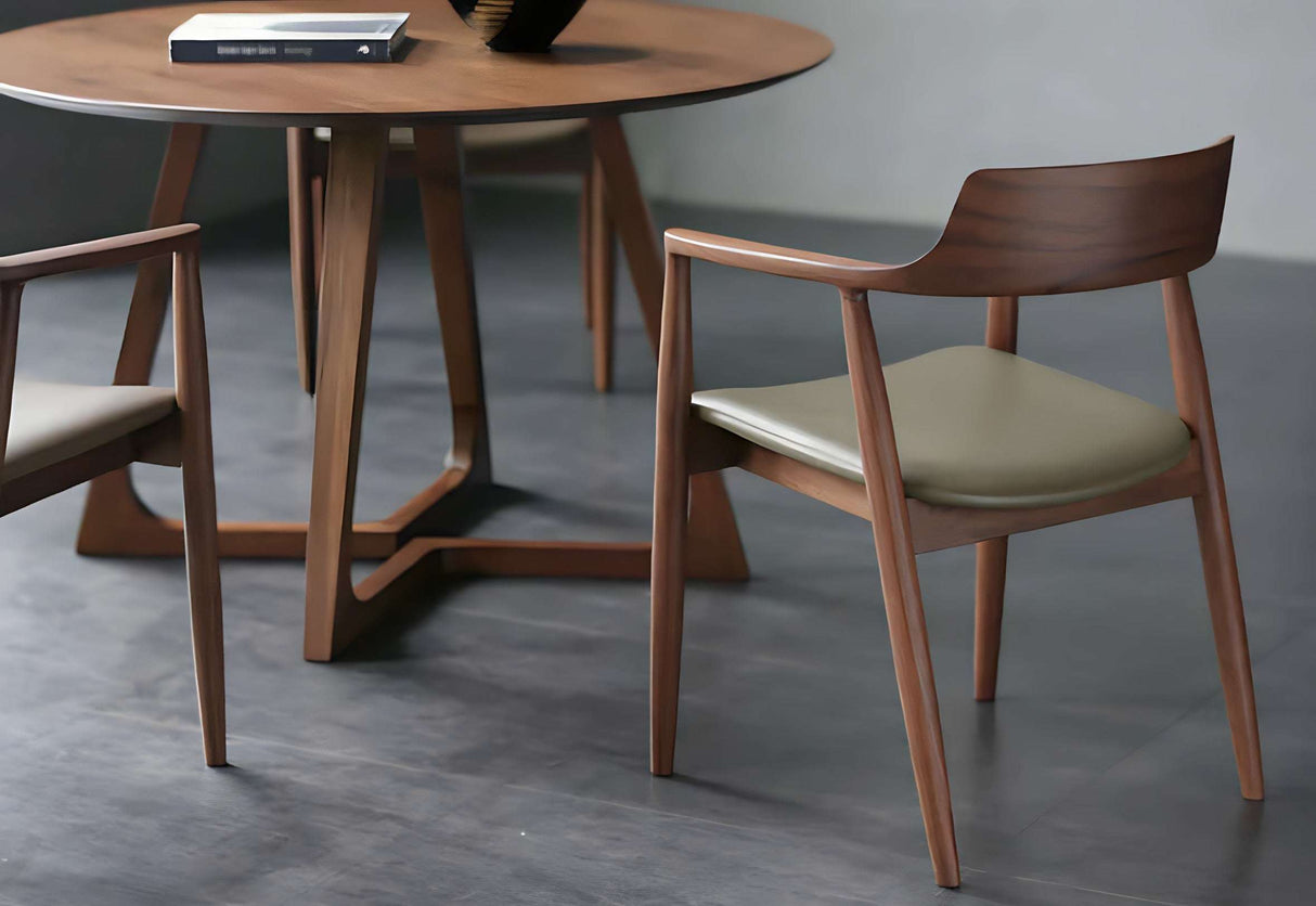 Nisu Home Wooden Chair with Soft Cushion and Stylish Design for Modern Dining Spaces