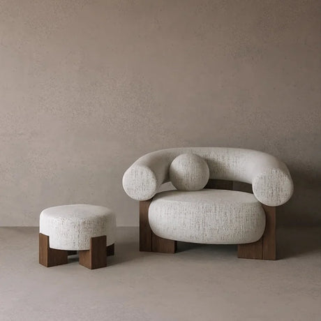 Modern Nisu Home Chair with Plush Upholstery and Rounded Design for Stylish Interiors