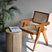 Nisu Home Wooden Chair with Natural Cane Seating and Minimalist Design for Stylish Interiors