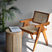 Nisu Home Wooden Chair with Natural Cane Seating and Minimalist Design for Stylish Interiors