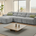 Modern Grey Corner Sofa with Chaise Lounge and Comfortable Cushions for Chic Living Spaces