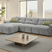Modern Grey Corner Sofa with Chaise Lounge and Comfortable Cushions for Chic Living Spaces