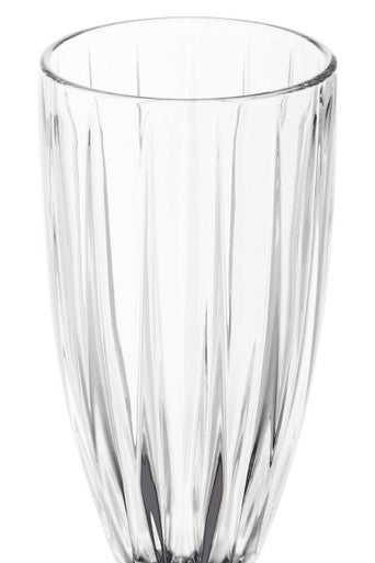 Orsina Champagne Flutes with Elegant Cut Glass Design for Celebrations