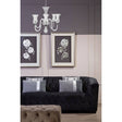 Abelia Glass And Chrome 6 Arm Chandelier Orsina