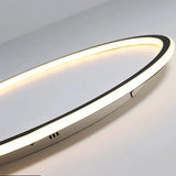 Modern Light My House Chandelier with Sleek Oval Design and Soft, Warm Glow