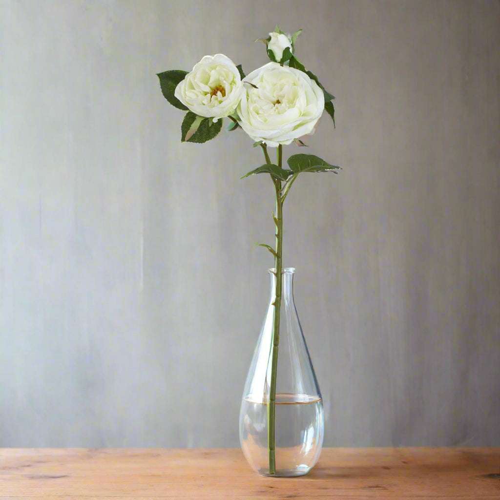 The Natural Garden Collection White Charity Rose WHITE PLASTIC Shades 4 Seasons