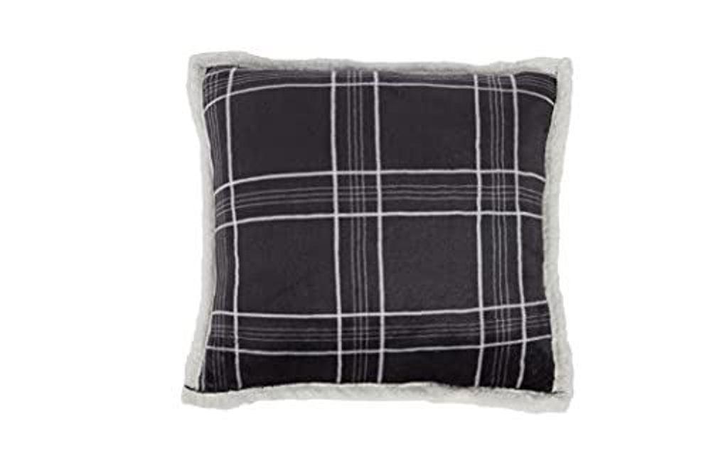 Check Printed Fleece Cushion Grey 45x45 Sleepdown