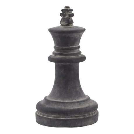 Amalfi Grey King Chess Piece Ornament GREY CERAMIC Shades 4 Seasons