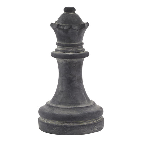 Amalfi Grey Queen Chess Piece Ornament GREY CERAMIC Shades 4 Seasons