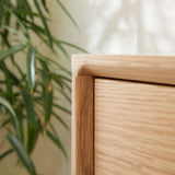 Fishe and Lilly Chest of 3 Drawers with a Natural Wood Finish and Modern Design