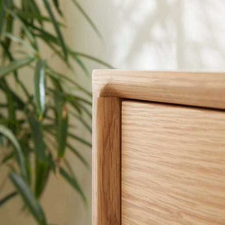 Fishe and Lilly Chest of 3 Drawers with a Natural Wood Finish and Modern Design