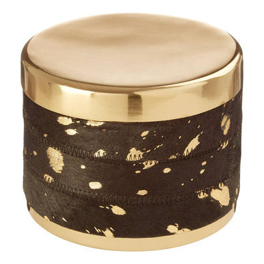 Orsina Trinket Box with a black and gold design, perfect for decorative storage.