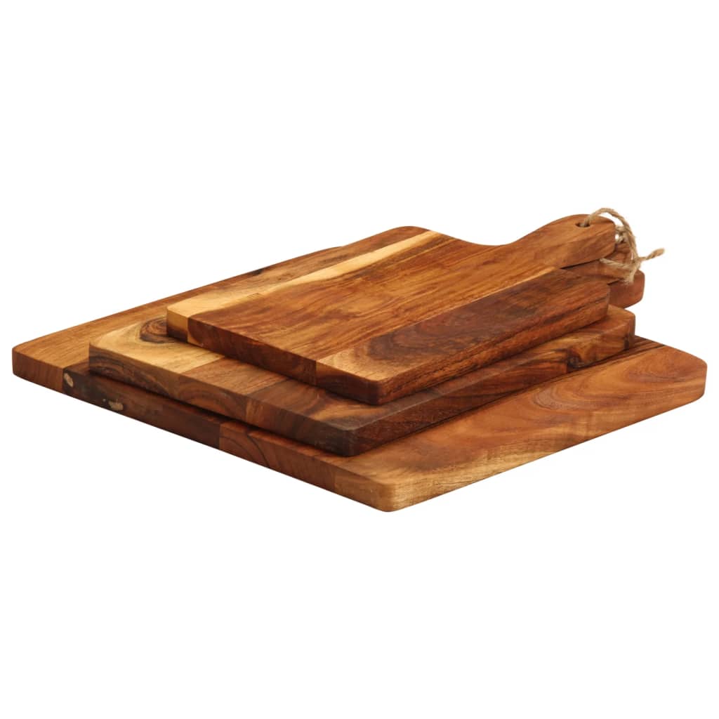 vidaXL Chopping Board 3pcs Solid Wood Acacia vidaXL