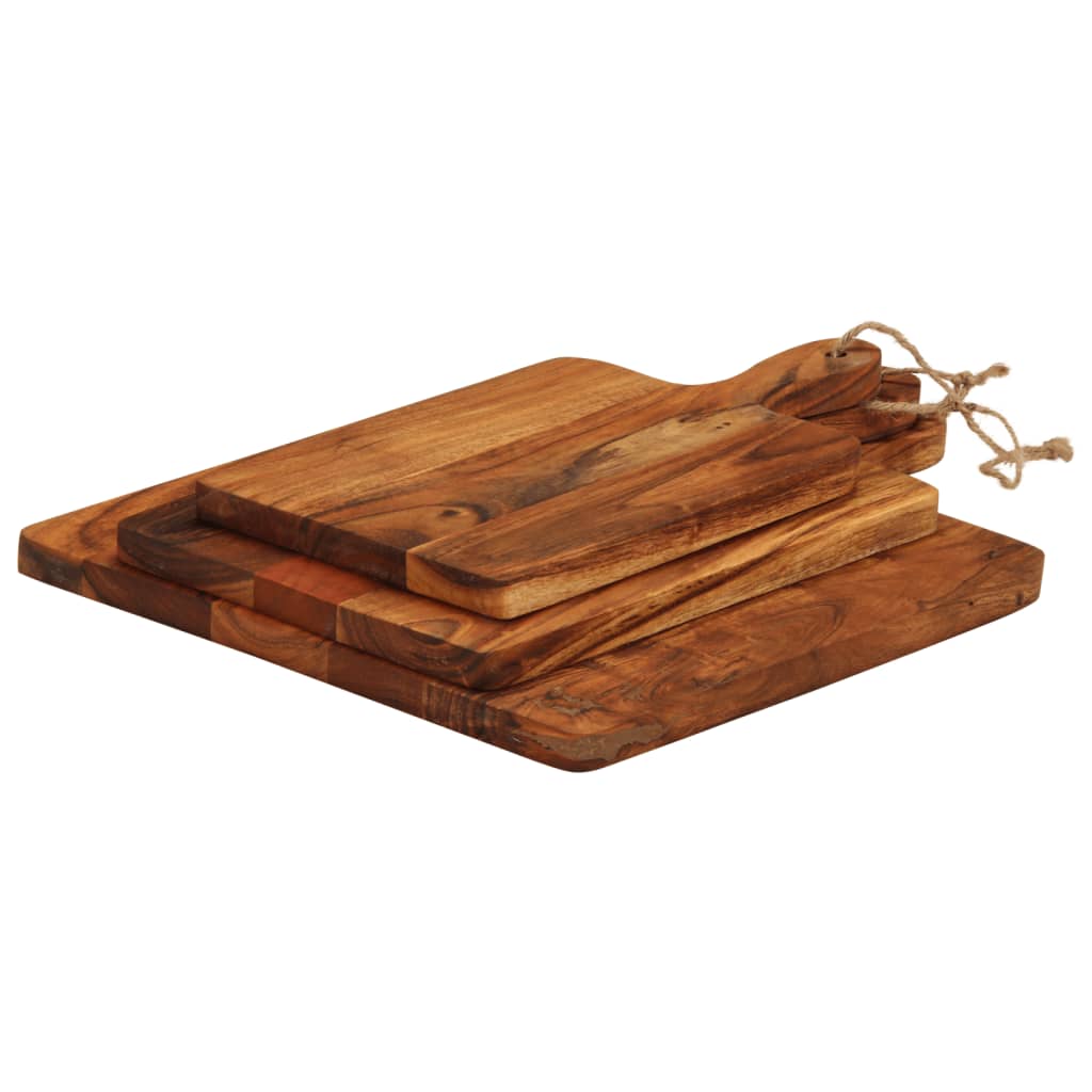 vidaXL Chopping Board 3pcs Solid Wood Acacia vidaXL