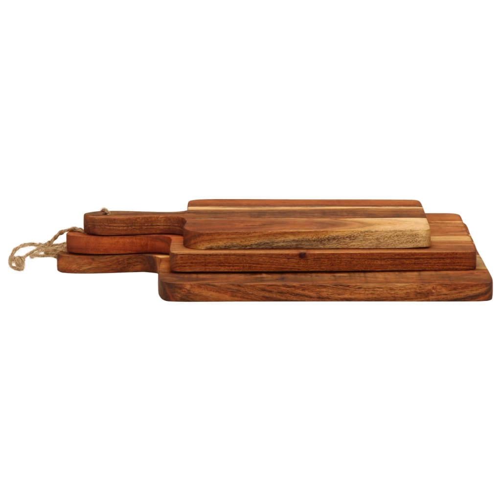 vidaXL Chopping Board 3pcs Solid Wood Acacia vidaXL