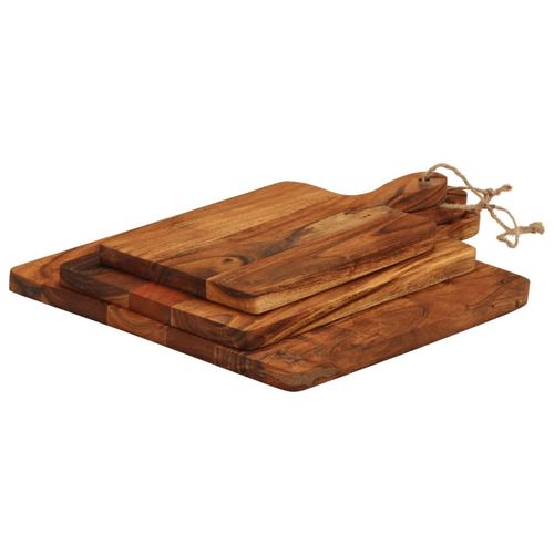 vidaXL Chopping Board 3pcs Solid Wood Acacia vidaXL