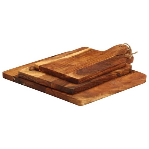 vidaXL Chopping Board 3pcs Solid Wood Acacia vidaXL