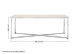 Allure White Faux Marble Chrome Coffee Table Orsina