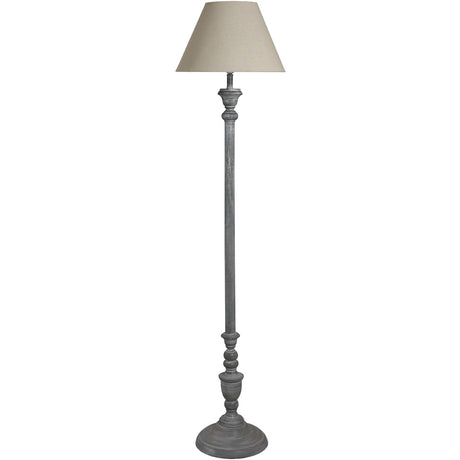 Shades 4 Seasons Classic Floor Lamp with Beige Shade BEIGE WOOD Shades 4 Seasons