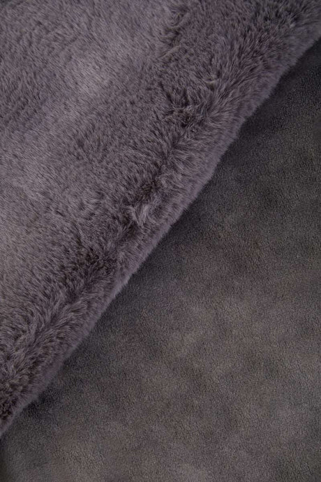 Orsina Soft Grey Fur Throw designed for warmth and stylish home decor