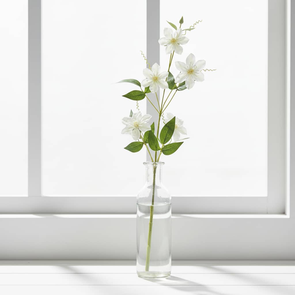 Shades 4 Seasons Clematis Spray for Stylish Home Decor CREAM PLASTIC Shades 4 Seasons