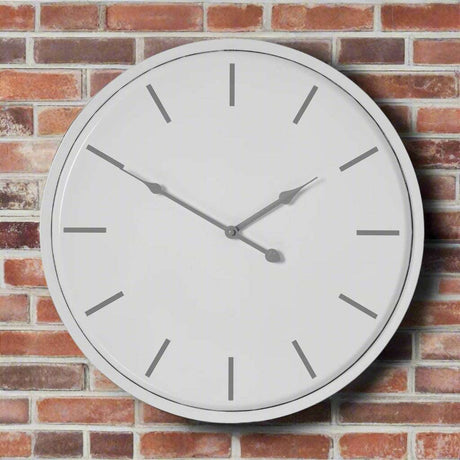 Shades 4 Seasons Minimalist White Wall Clock WHITE METAL Shades 4 Seasons