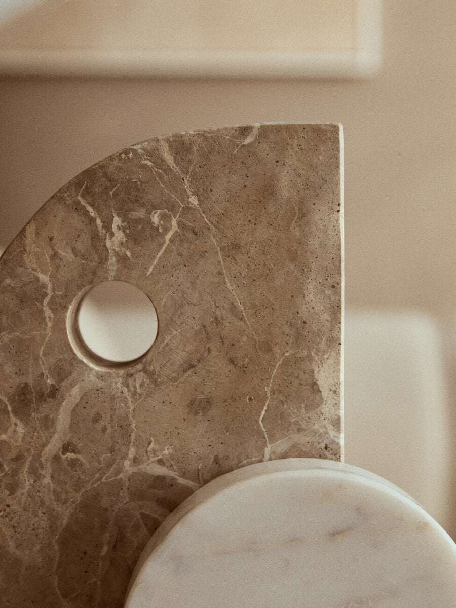 Close-up of a Marble Sculpture by Orsina highlighting intricate textures and elegant design