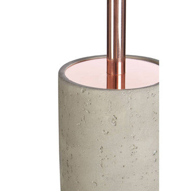 Orsina Toilet Brush with a stylish concrete holder and copper accents for modern bathrooms